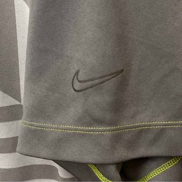 NIKE GOLF Tour Performance Polo Shirt Gray Abstract Stripes Size Large - Picture 3 of 8